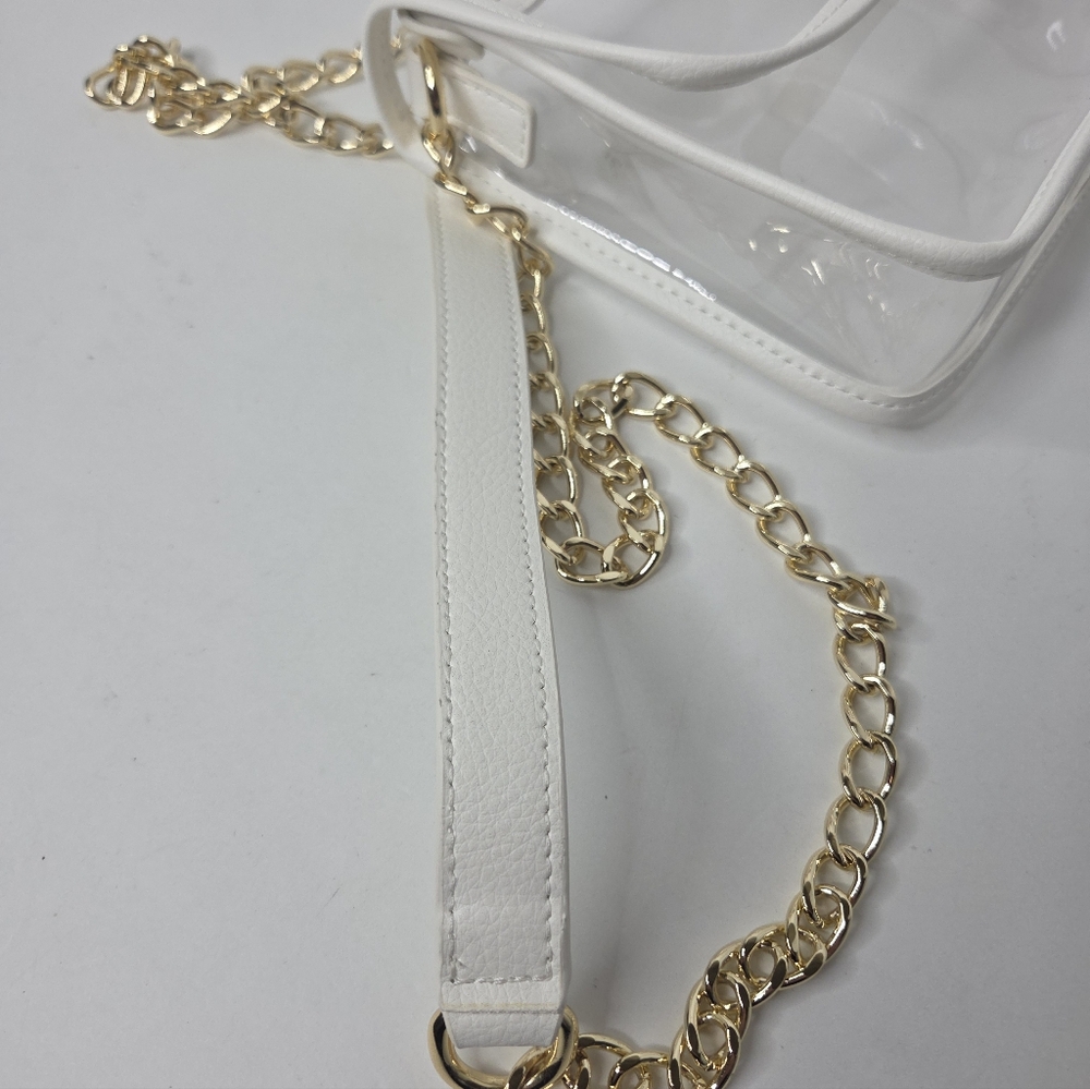 Lilly Pulitzer Amberlie Clear Crossbody Bag Chain Detail NEW - Picture 10 of 10